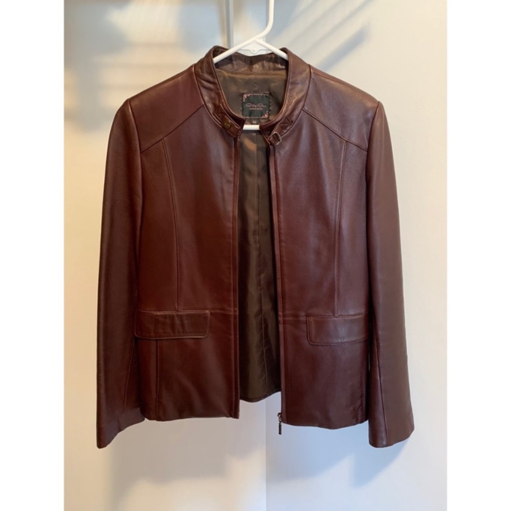 Vintage Chocolate Brown 100% Leather Jacket